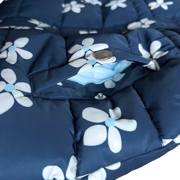 NWT Member's Mark Girls' Puffer Jacket- Navy Floral Size 4T - Picture 5 of 16